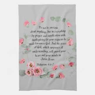 Serviette de cuisine - Bible et Philippiens 4:6-7