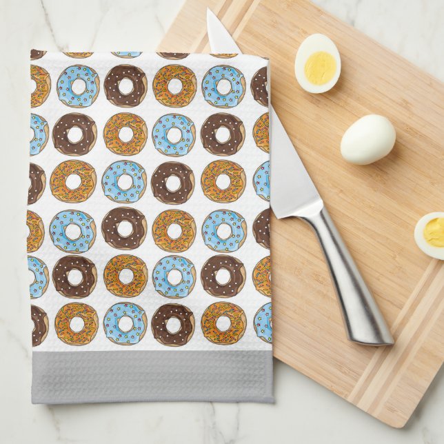 Serviette de cuisine blanche en beignets (Quart Plié)