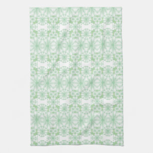 Serviette De Cuisine Blanche Et Verte À La Menthe 
