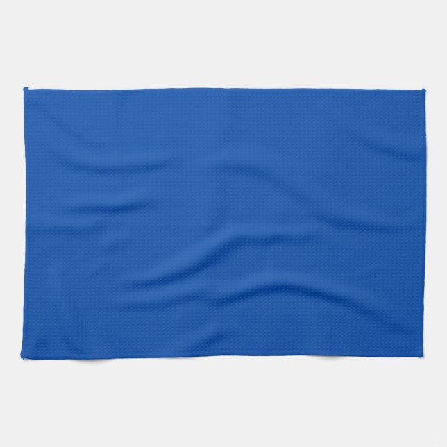 Serviette de cuisine bleu Cobalt solide (Horizontal)