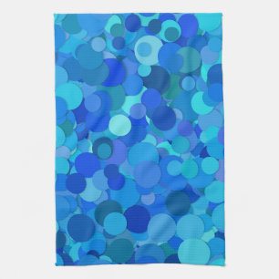 serviette de cuisine bleu confetti