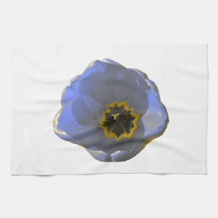 Serviette de cuisine bleu et jaune Tulip