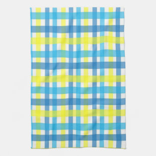 Serviette de cuisine bleu jaune