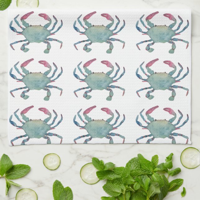 Serviette de cuisine Blue Crab (Plié)