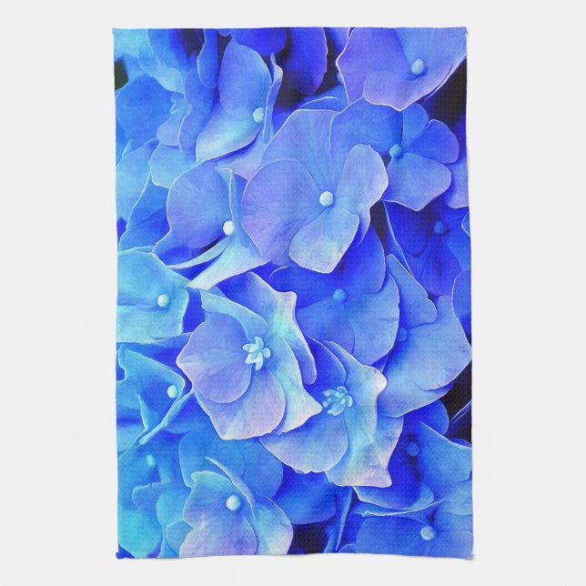 Serviette de cuisine Blue Hydrangeas (Vertical)