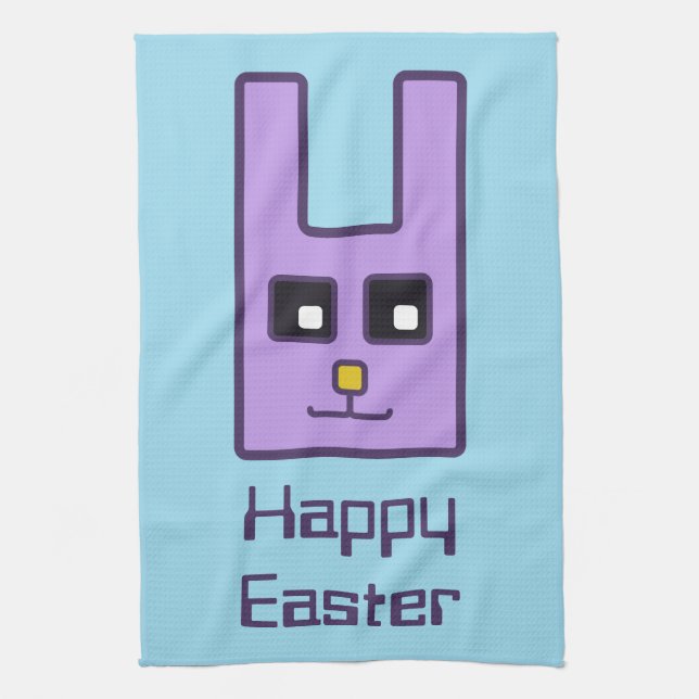 Serviette de cuisine Bunny carré de Pâques (Vertical)