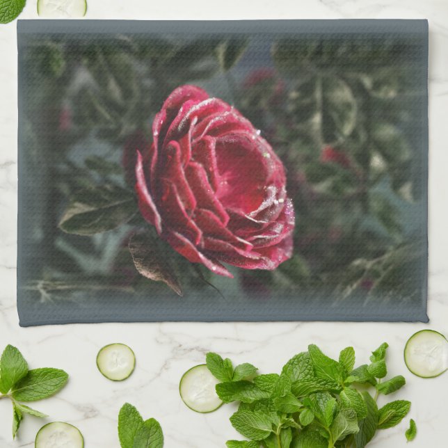 Serviette de cuisine cadeau de départ pour l'hiver (Plié)