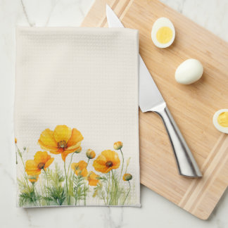 serviette de cuisine California Poppies
