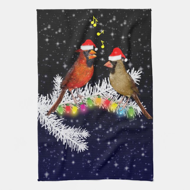 Serviette de cuisine Cardinal Christmas (Vertical)