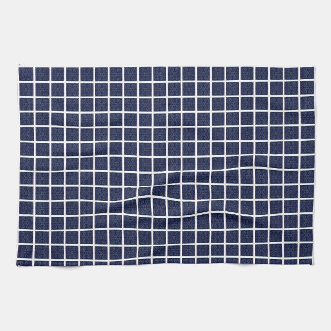 Serviette de cuisine Carré bleue (Horizontal)