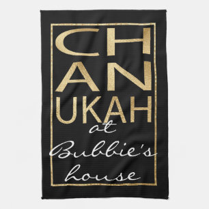Serviette de cuisine Chanukah Gold
