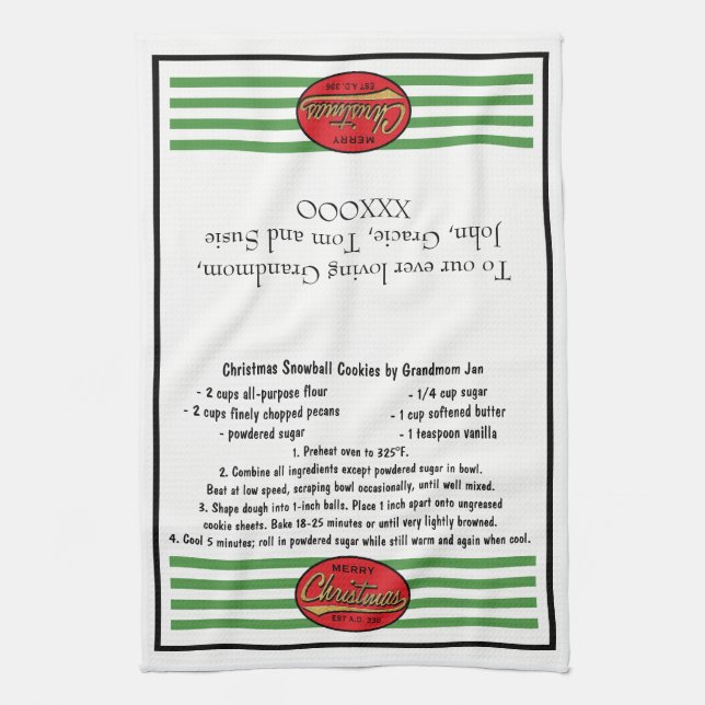 Serviette de cuisine "Christmas Retro Dish Towel" (Vertical)