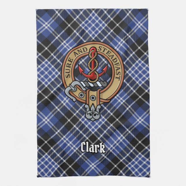 Serviette de cuisine Clan Clark Crest (Vertical)
