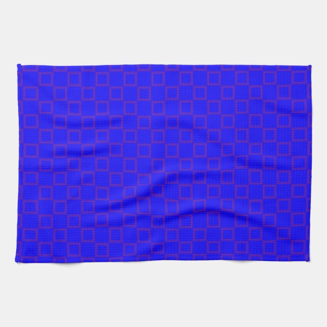 Serviette de cuisine classique avec bleu Résumé De (Horizontal)