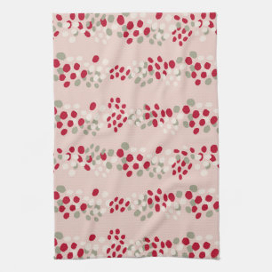 Serviette de cuisine contemporaine de Noël en rose