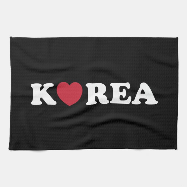 Serviette de cuisine coréenne Love Heart (Horizontal)