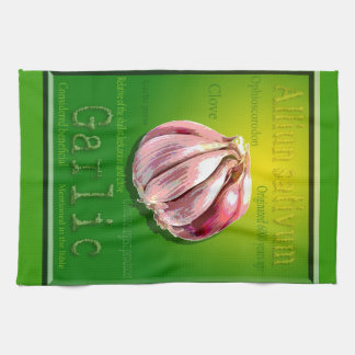 Serviette de cuisine d'ail
