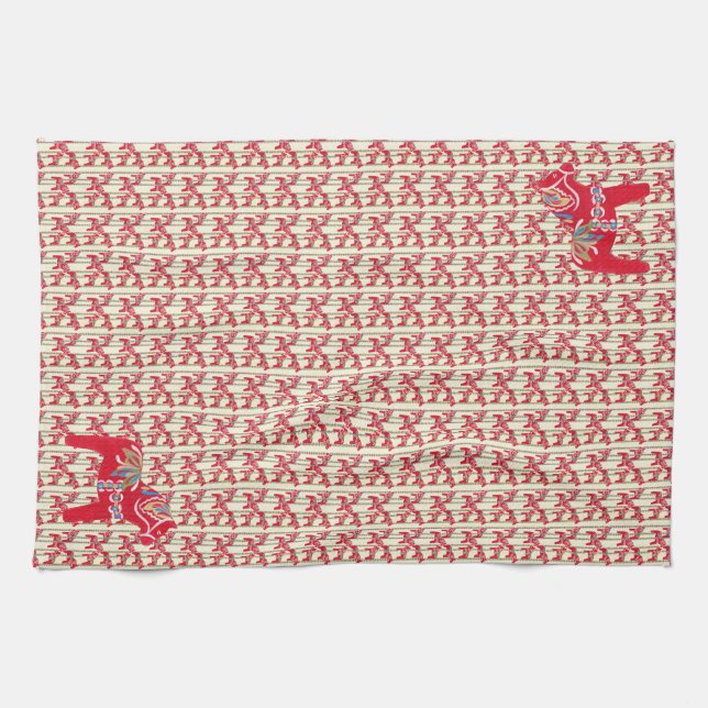 Serviette de cuisine Dala Horse (Horizontal)