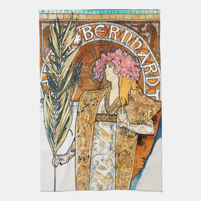 Serviette de cuisine d'Alphonse Mucha Gismonda (Vertical)