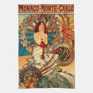 Serviette de cuisine d'Alphonse Mucha Monte Carlo
