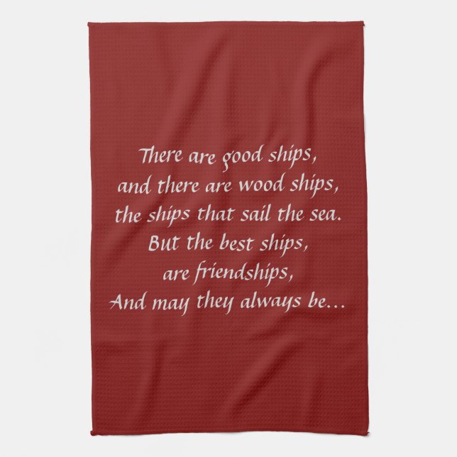 Serviette de cuisine d'amitié (Vertical)