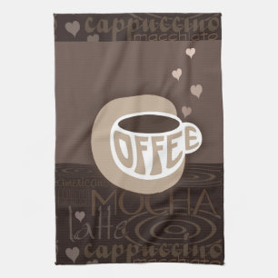 Serviette de cuisine d'art de café