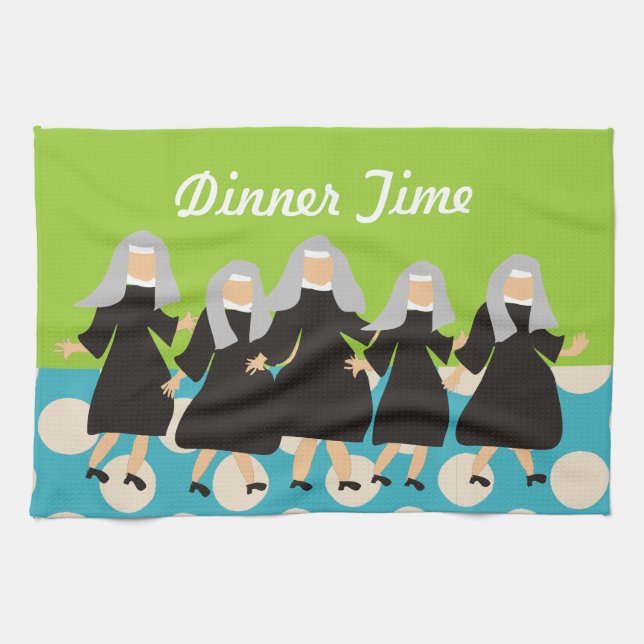 Serviette de cuisine d'art de nonne "temps de (Horizontal)