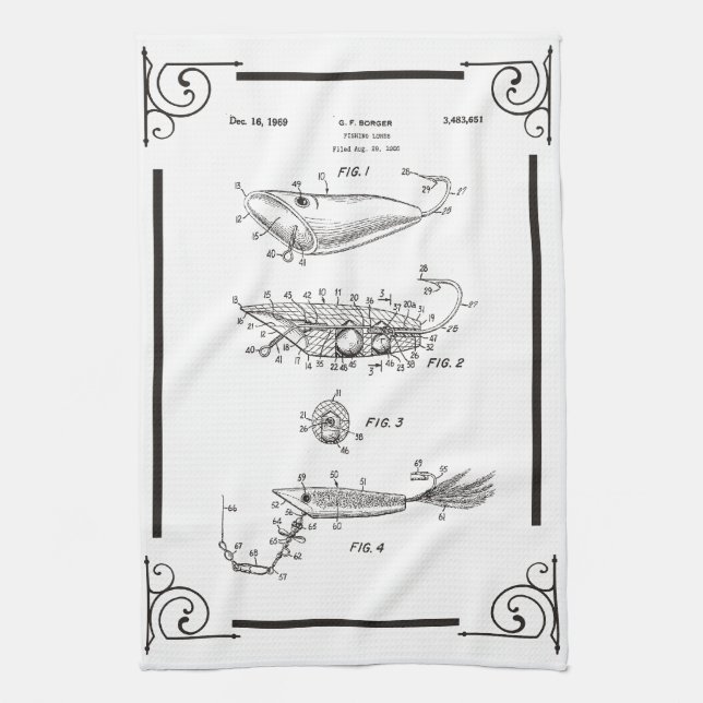 serviette de cuisine d'attrait de 1969 de brevet (Vertical)