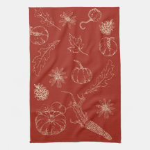 Serviette de cuisine d'automne