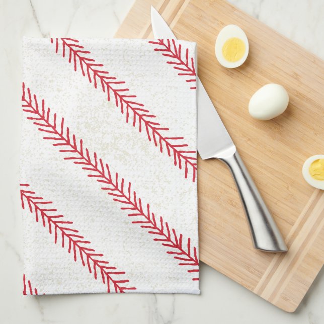 Serviette De Cuisine De Baseball (Quart Plié)