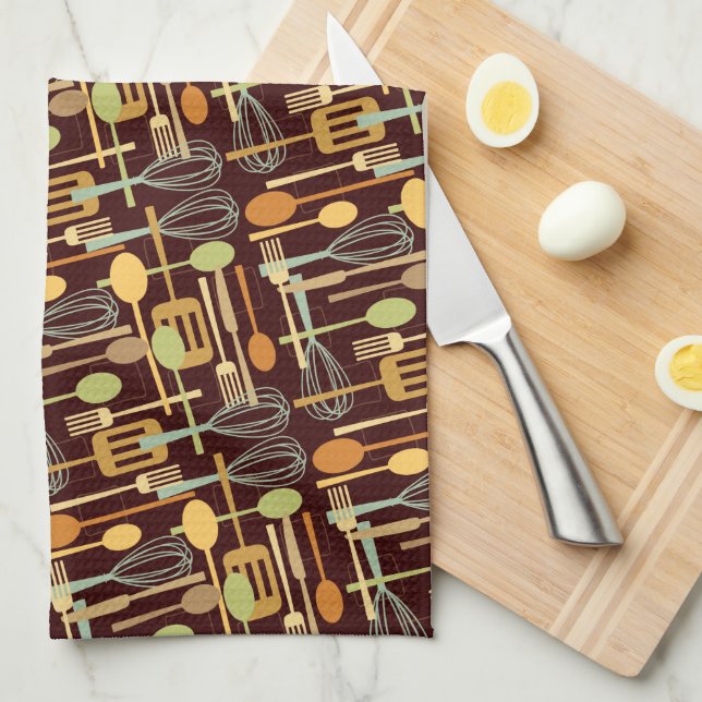 Serviette de cuisine de batteries de cuisine dans (Quart Plié)