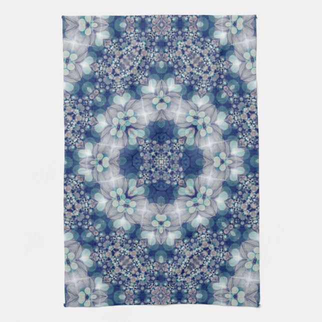 Serviette de cuisine de Bohème turquoise bleue de (Vertical)