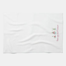 Serviette de cuisine de bonhommes de neige de yoga