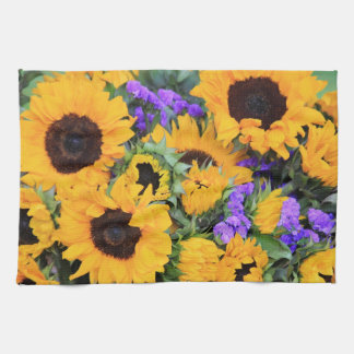 Serviette de cuisine de bouquet de tournesol