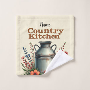 Serviette de cuisine de campagne personnalisée - V