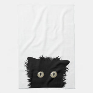 Serviette de cuisine de chat noir