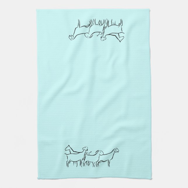 Serviette de cuisine de chèvre (Vertical)