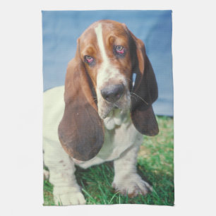 Serviette de cuisine de chien de Basset Hound