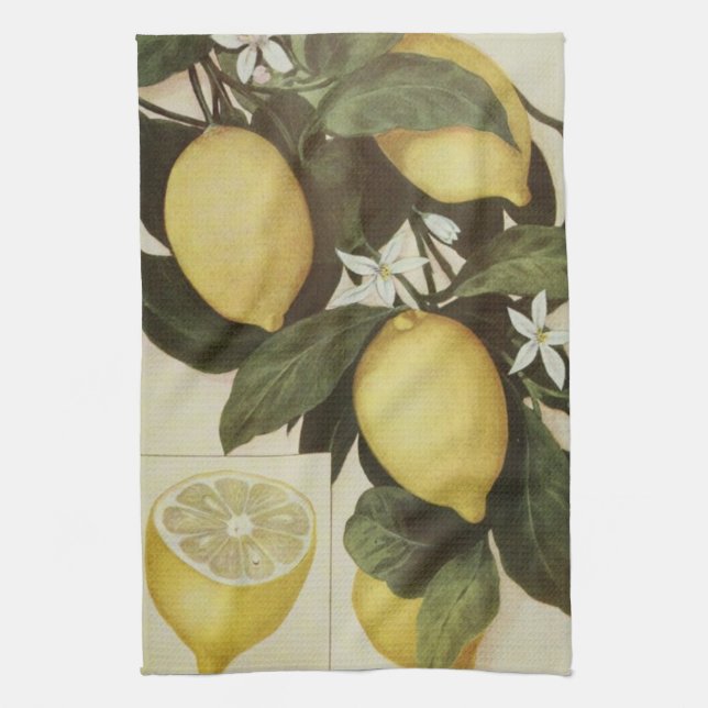 Serviette de cuisine de citrons (Vertical)