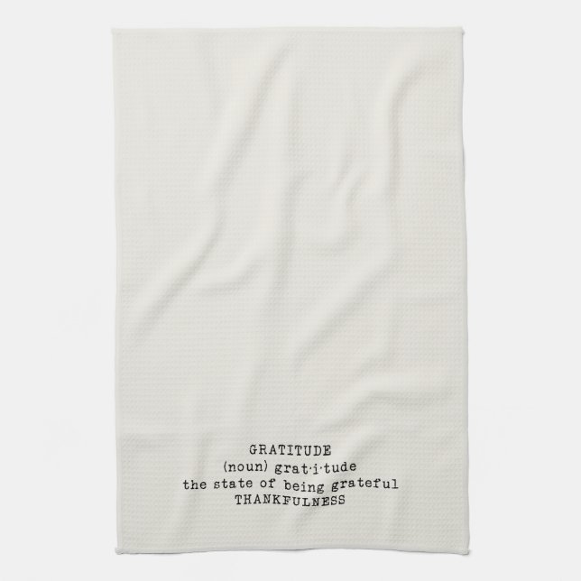 Serviette de cuisine de définition de gratitude (Vertical)