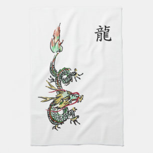 Serviette de cuisine de dragon