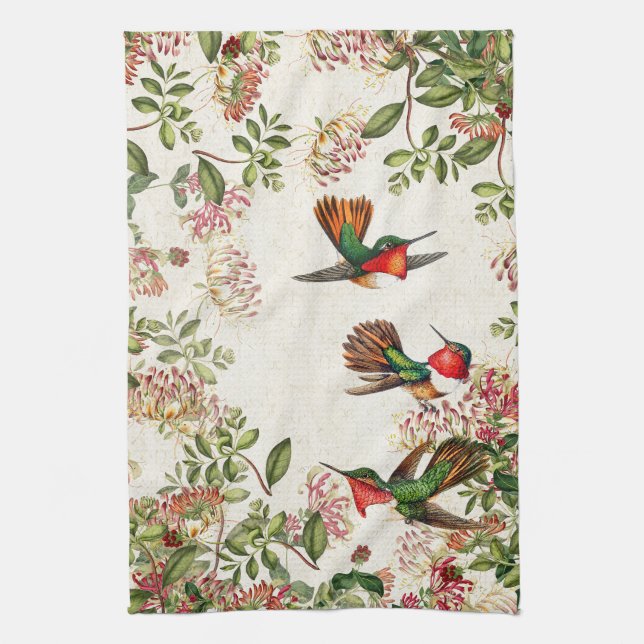 Serviette de cuisine de fleur de chèvrefeuille (Vertical)