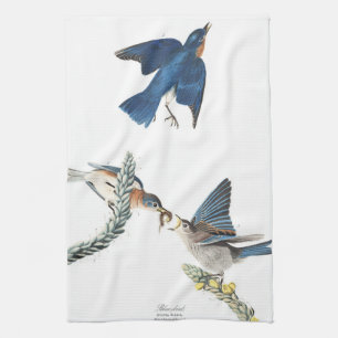 Serviette de cuisine de fleurs d'oiseaux d'oiseau
