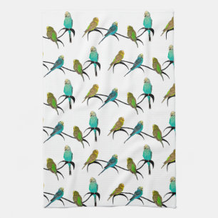 Serviette de cuisine de frénésie de perruche