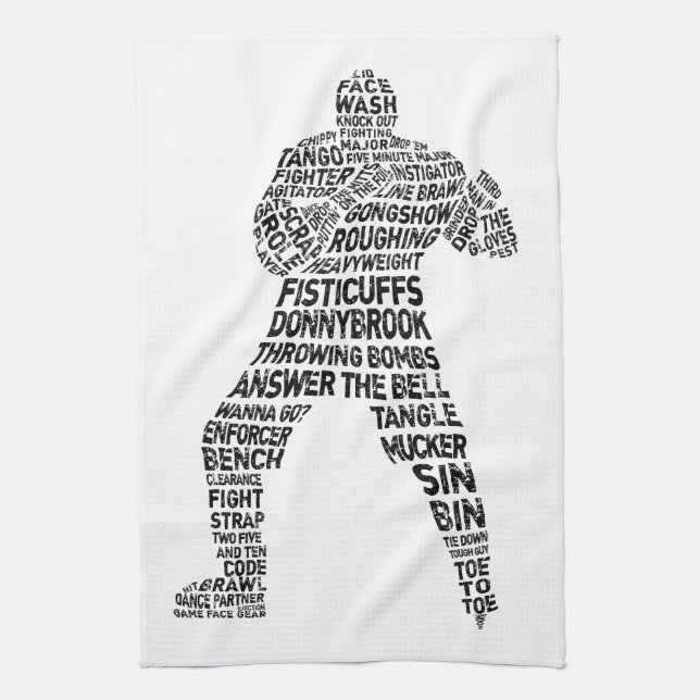 Serviette de cuisine de Hockey Enforcer (Vertical)