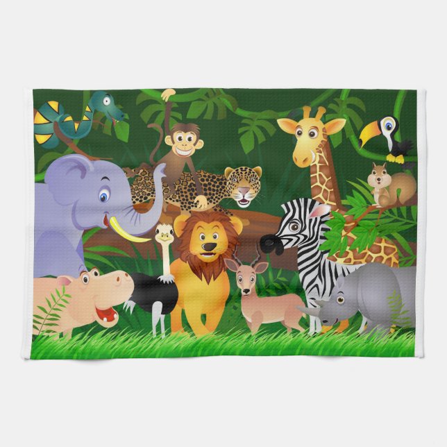 Serviette de cuisine de jungle (Horizontal)