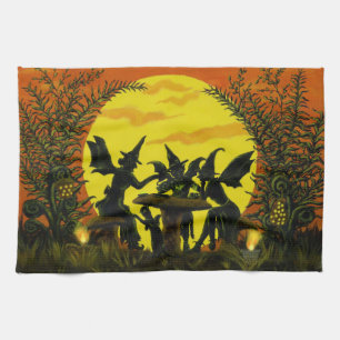 Serviette de cuisine de la fée de sorcière de