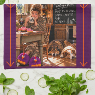 Serviette de cuisine de la série Survie du matin