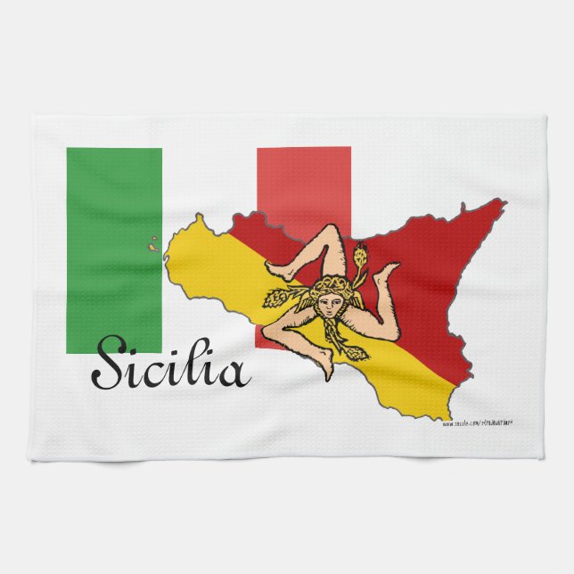 Serviette de cuisine de la Sicile (Horizontal)
