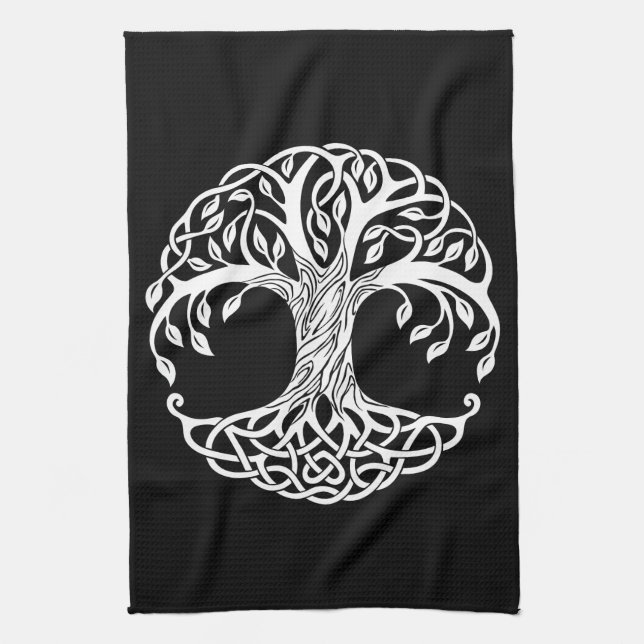 serviette de cuisine de l'arbre celtique (Vertical)